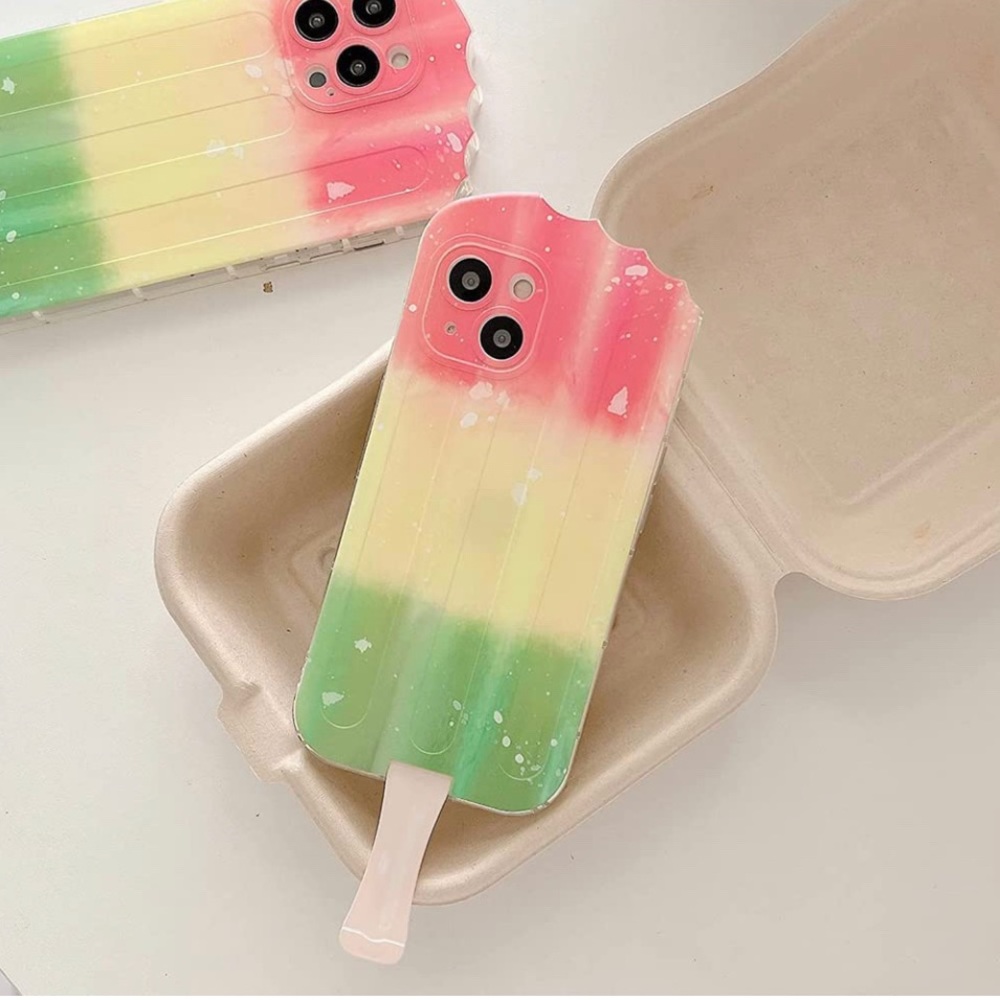 Rainbow Popsicle Shaped Phone Case for iPhone 12